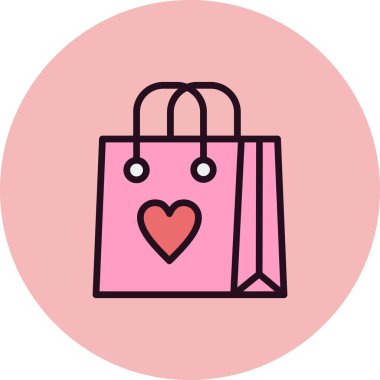 Alışveriş poşeti simgesi, vektör illüstrasyonu