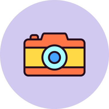 fotoğraf makinesi ikon vektör illüstrasyonu