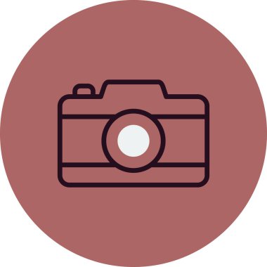 fotoğraf makinesi ikon vektör illüstrasyonu