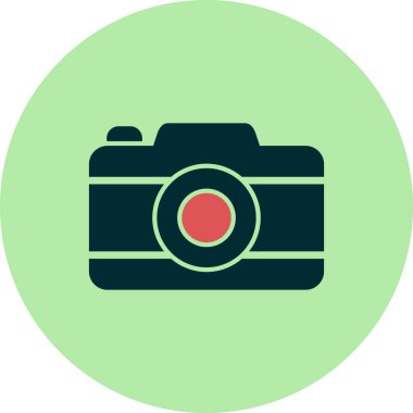 fotoğraf makinesi ikon vektör illüstrasyonu