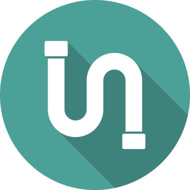 Boru simgesi vektörü beyaz arkaplanda izole edildi, boru hattı şeffaf işareti, hat ve vuruş ögeleri ana hat biçiminde 