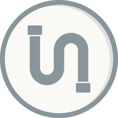 Boru simgesi vektörü beyaz arkaplanda izole edildi, boru hattı şeffaf işareti, hat ve vuruş ögeleri ana hat biçiminde 