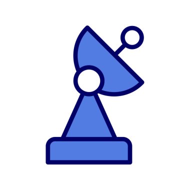 uydu anten ikonu vektörü. İnce çizgi işareti. izole edilmiş sınır sembolü çizimi 