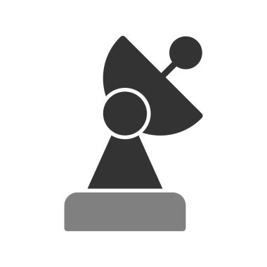 uydu anten ikonu vektörü. İnce çizgi işareti. izole edilmiş sınır sembolü çizimi 