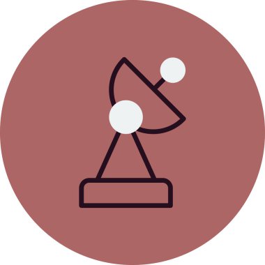 uydu anten ikonu vektörü. İnce çizgi işareti. izole edilmiş sınır sembolü çizimi 