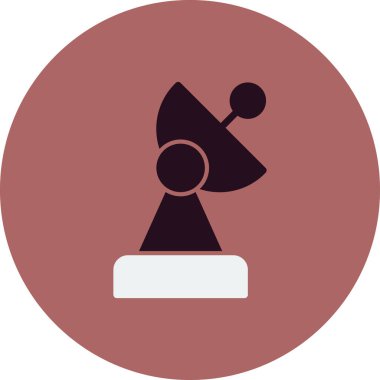 uydu anten ikonu vektörü. İnce çizgi işareti. izole edilmiş sınır sembolü çizimi 