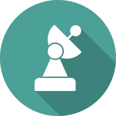 uydu anten ikonu vektörü. İnce çizgi işareti. izole edilmiş sınır sembolü çizimi 