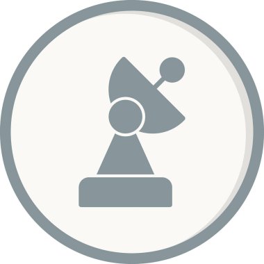 uydu anten ikonu vektörü. İnce çizgi işareti. izole edilmiş sınır sembolü çizimi 