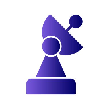 uydu anten ikonu vektörü. İnce çizgi işareti. izole edilmiş sınır sembolü çizimi 