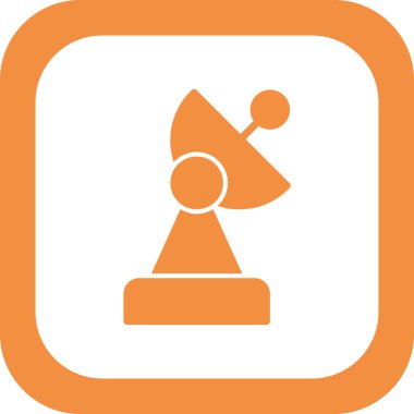 uydu anten ikonu vektörü. İnce çizgi işareti. izole edilmiş sınır sembolü çizimi 