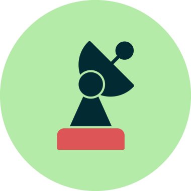 uydu anten ikonu vektörü. İnce çizgi işareti. izole edilmiş sınır sembolü çizimi 