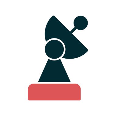 uydu anten ikonu vektörü. İnce çizgi işareti. izole edilmiş sınır sembolü çizimi 