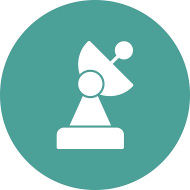 uydu anten ikonu vektörü. İnce çizgi işareti. izole edilmiş sınır sembolü çizimi 