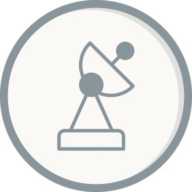 uydu anten ikonu vektörü. İnce çizgi işareti. izole edilmiş sınır sembolü çizimi 