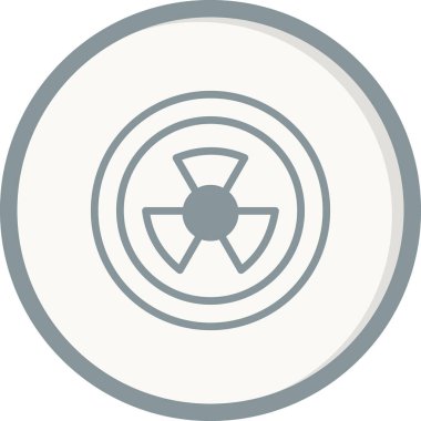 radyasyon vektörü ince çizgi simgesi 