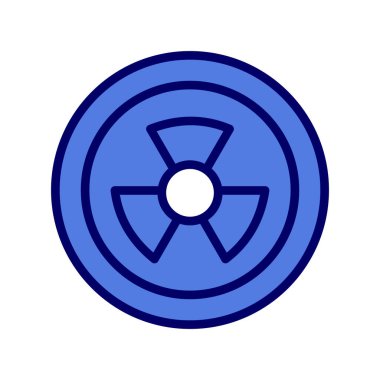 radyasyon vektörü ince çizgi simgesi 