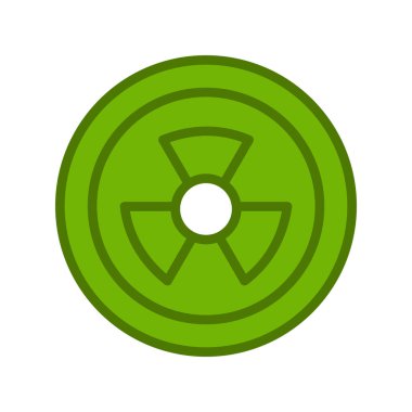 radyasyon vektörü ince çizgi simgesi 