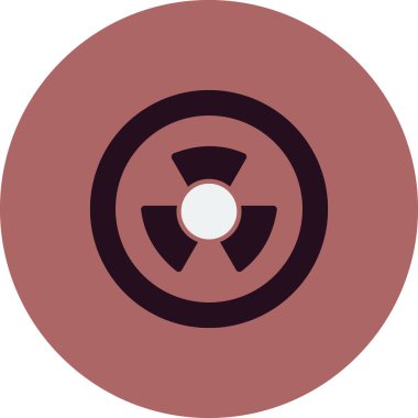 radyasyon vektörü ince çizgi simgesi 