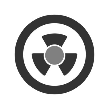 radyasyon vektörü ince çizgi simgesi 