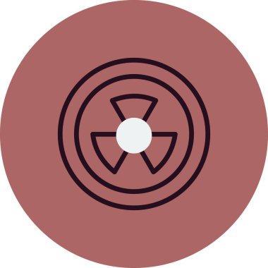 radyasyon vektörü ince çizgi simgesi 