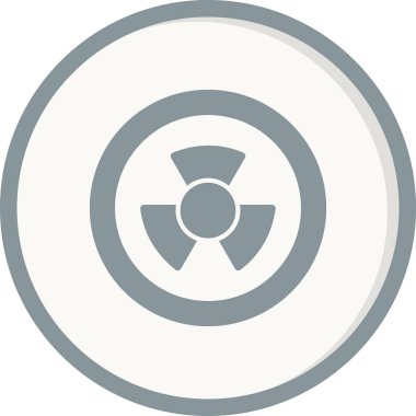 radyasyon vektörü ince çizgi simgesi 