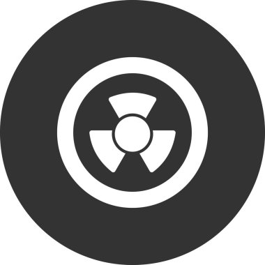 radyasyon vektörü ince çizgi simgesi 