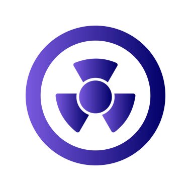 radyasyon vektörü ince çizgi simgesi 