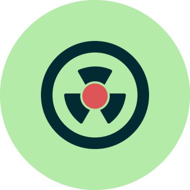 radyasyon vektörü ince çizgi simgesi 