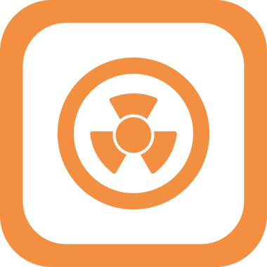 radyasyon vektörü ince çizgi simgesi 