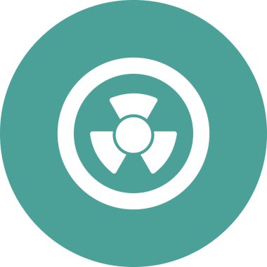 radyasyon vektörü ince çizgi simgesi 