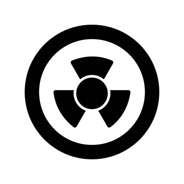 radyasyon vektörü ince çizgi simgesi 