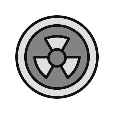 radyasyon vektörü ince çizgi simgesi 