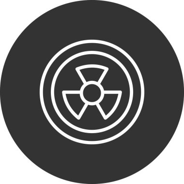 radyasyon vektörü ince çizgi simgesi 