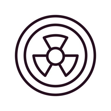 radyasyon vektörü ince çizgi simgesi 