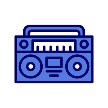 Radyo Teybi ikon vektör illüstrasyon tasarımı 