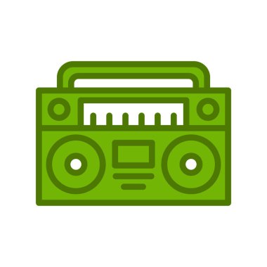 Radyo Teybi ikon vektör illüstrasyon tasarımı 