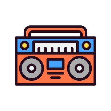 radyo web simgesi vektör illüstrasyonu