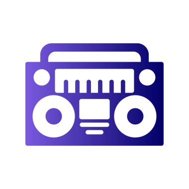 radyo web simgesi vektör illüstrasyonu