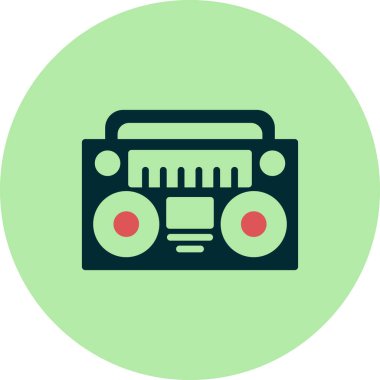 radyo web simgesi vektör illüstrasyonu