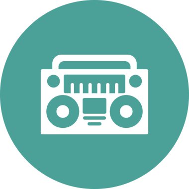 radyo web simgesi vektör illüstrasyonu