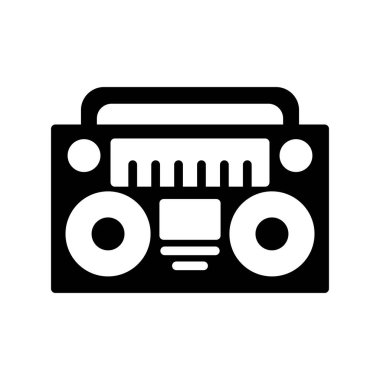 radyo web simgesi vektör illüstrasyonu