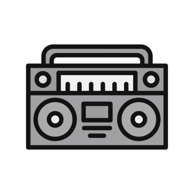 radyo web simgesi vektör illüstrasyonu