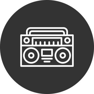 radyo web simgesi vektör illüstrasyonu