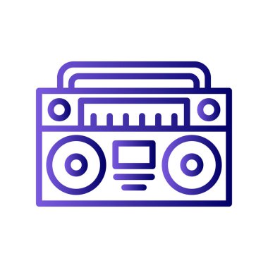 radyo web simgesi vektör illüstrasyonu