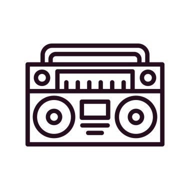 radyo web simgesi vektör illüstrasyonu