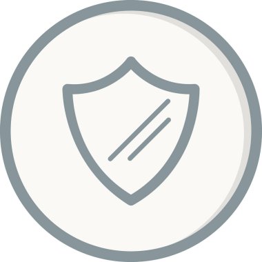 Kalkan. Web simgesi basit illüstrasyon