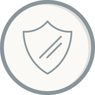 Kalkan. Web simgesi basit illüstrasyon