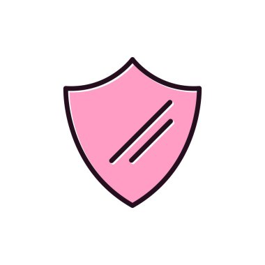 kalkan ikon vektör illüstrasyonu