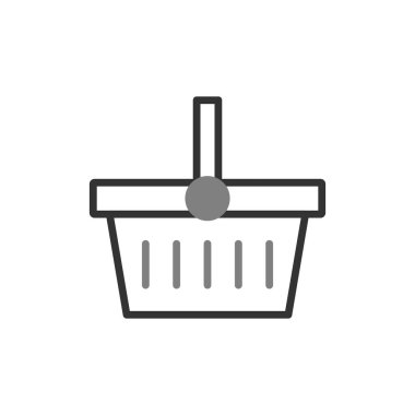 Alışveriş sepeti ikonu vektör illüstrasyonu
