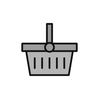 Alışveriş sepeti ikonu vektör illüstrasyonu